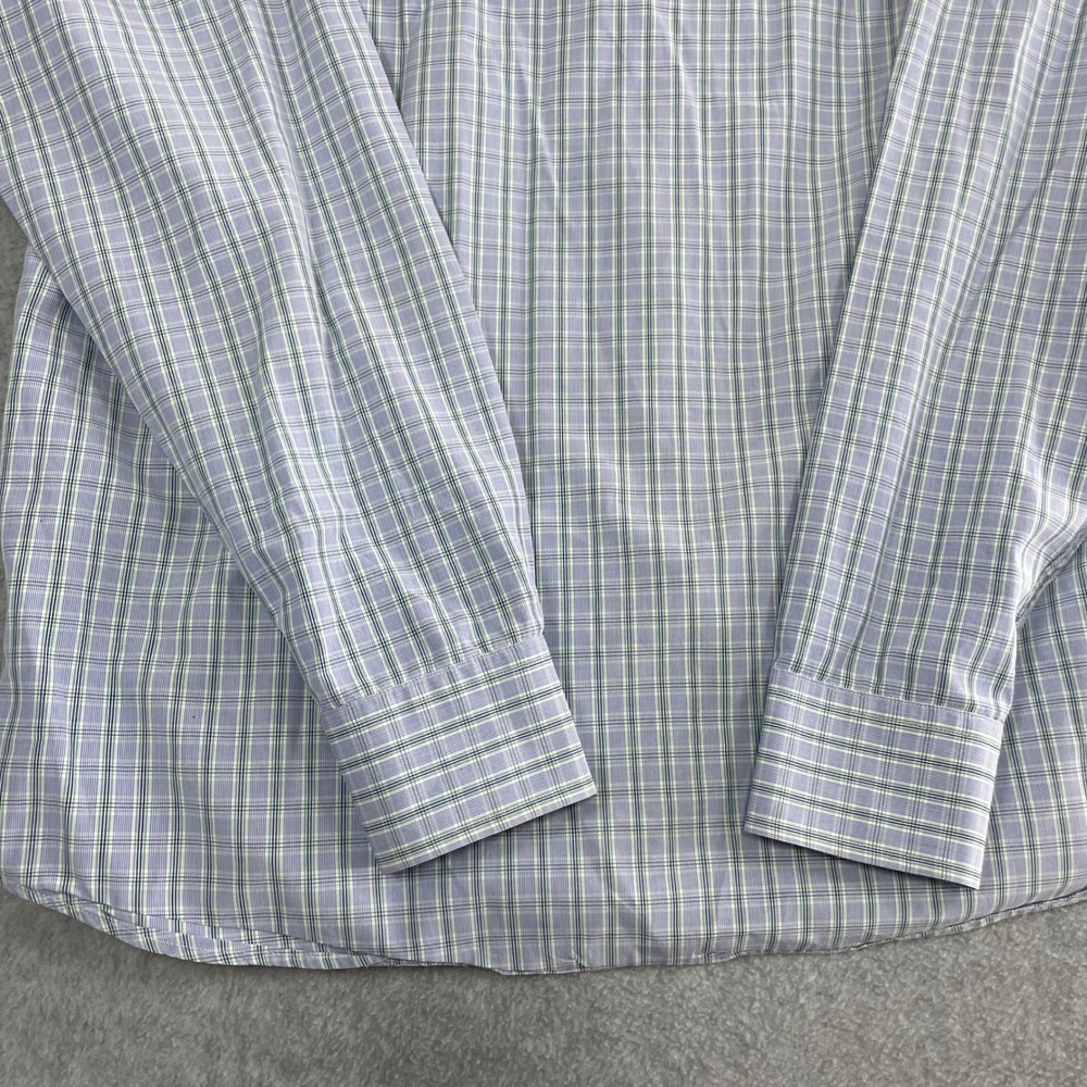 UNTUCKit Mens XL Long Sleeve Button Down Shirt Plaid Cotton Blue Green Cotton - Picture 11 of 13